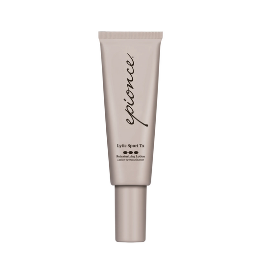 Epionce Lytic Sport TX Restoring Lotion tube on a white background